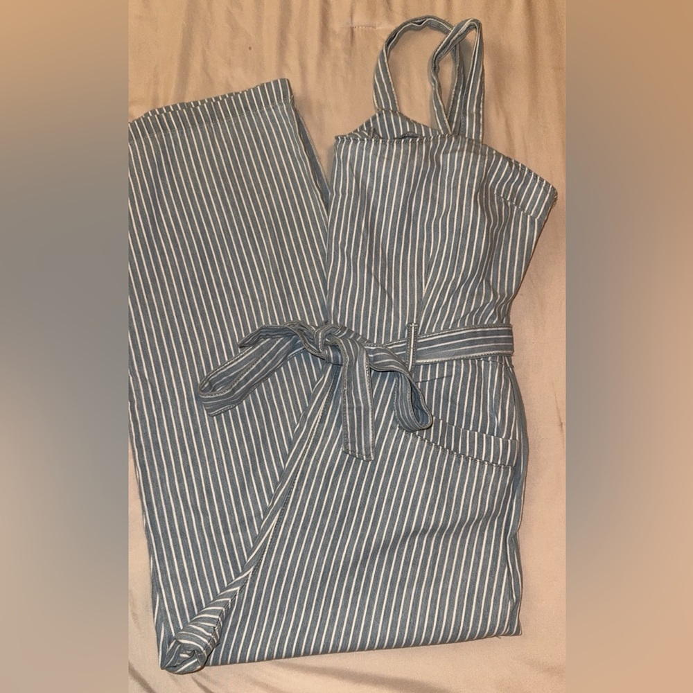 Striped Green Jumpsuit